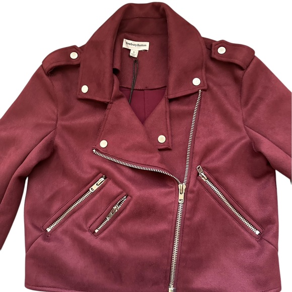 Newbury Kustom Jackets & Blazers - Newbury Knutson Moto Jacket in Raspberry Red size Small